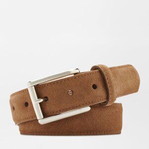 Peter Millar 32 Excursionist Suede Belt Dark Amber Men’s USA MSRP $200